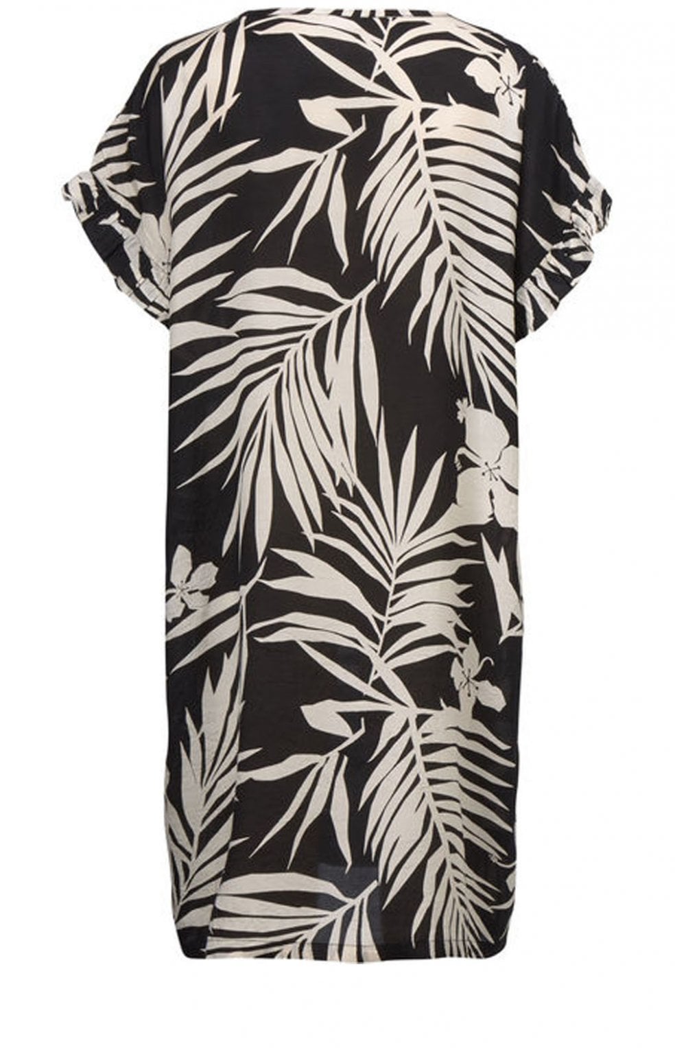 Nara Black & off White Print Dress