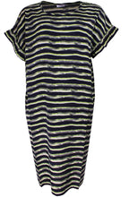 Nara Navy & Lime Striped Dress