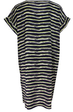 Nara Navy & Lime Striped Dress