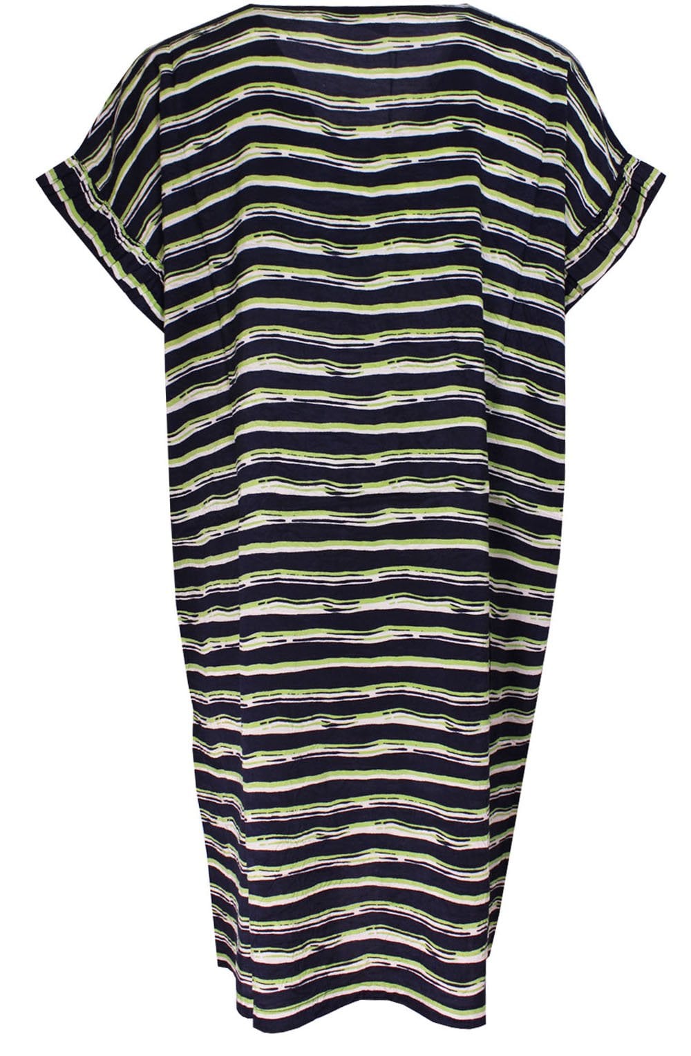 Nara Navy & Lime Striped Dress