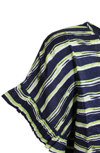Nara Navy & Lime Striped Dress