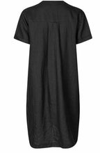 Nareela Black Linen Straight Cut Dress