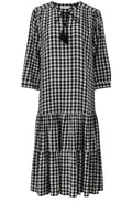 Nari Black & White Check Dress