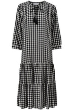 Nari Black & White Check Dress