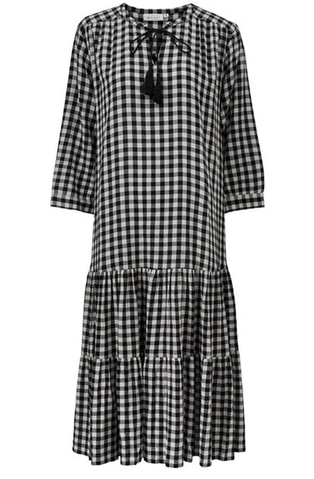 Nari Black & White Check Dress