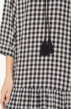 Nari Black & White Check Dress