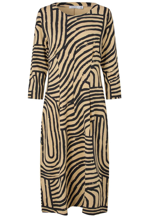 Narissa Travertine Graphic Shaped Dress