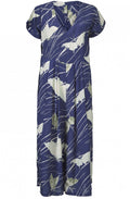 Nasira Blue Butterfly Print Jumpsuit