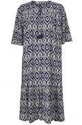 Nat Blue Graphic Print Dress