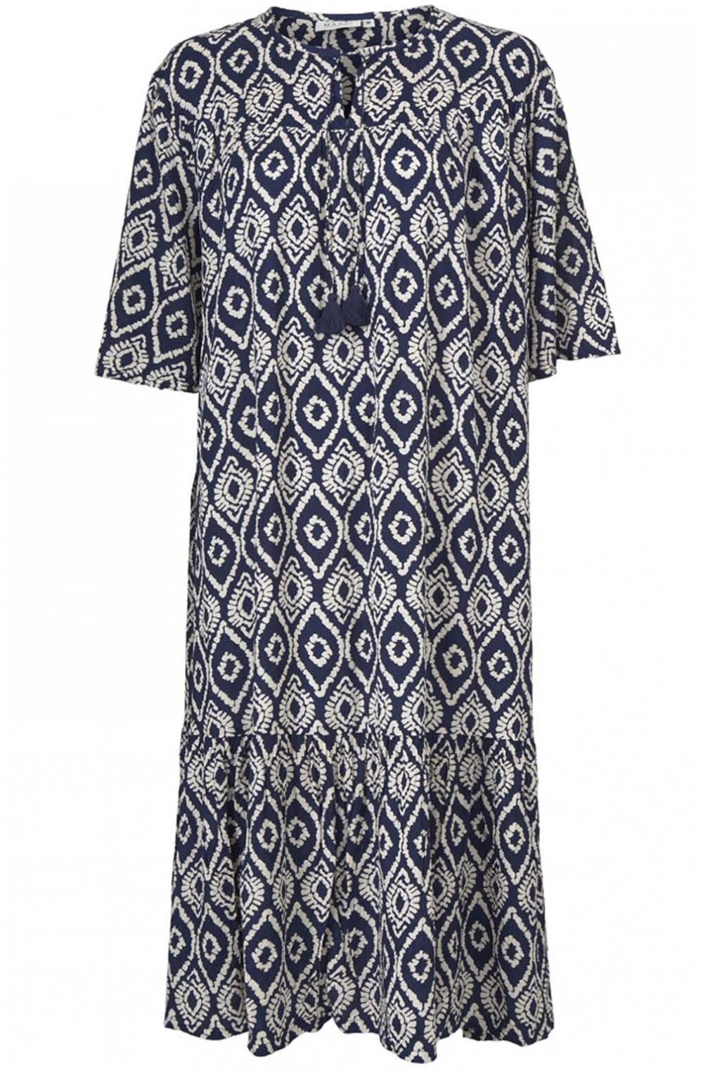 Nat Blue Graphic Print Dress
