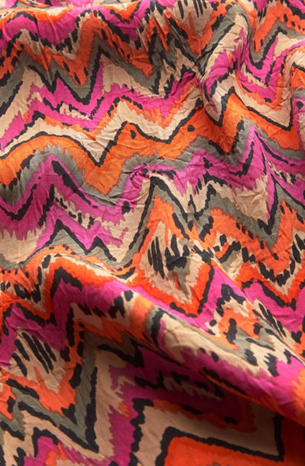 Natale Zig Zag Print Dress