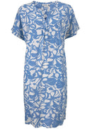 Nava Porcelain Blue Patterned Dress