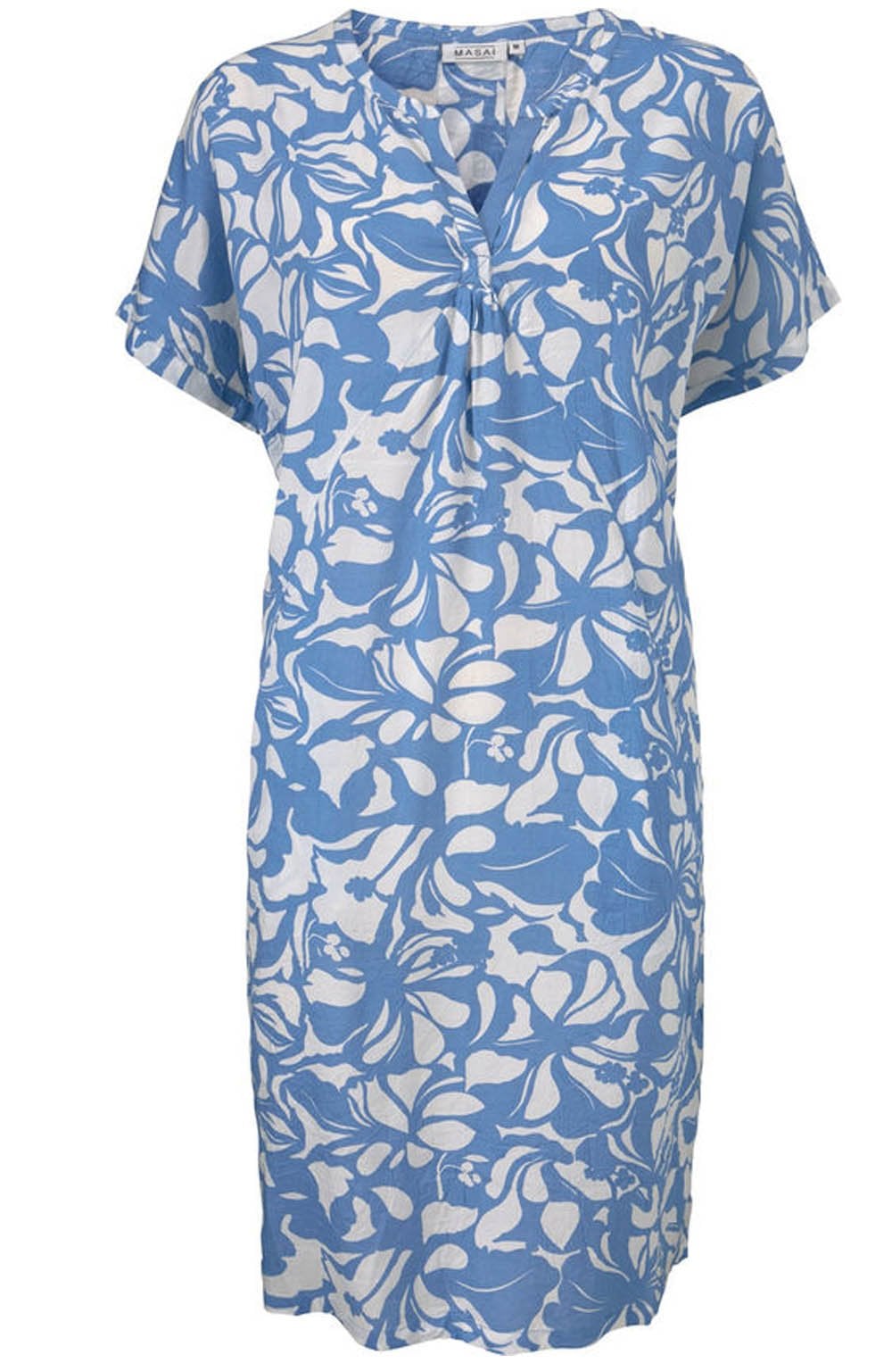 Nava Porcelain Blue Patterned Dress