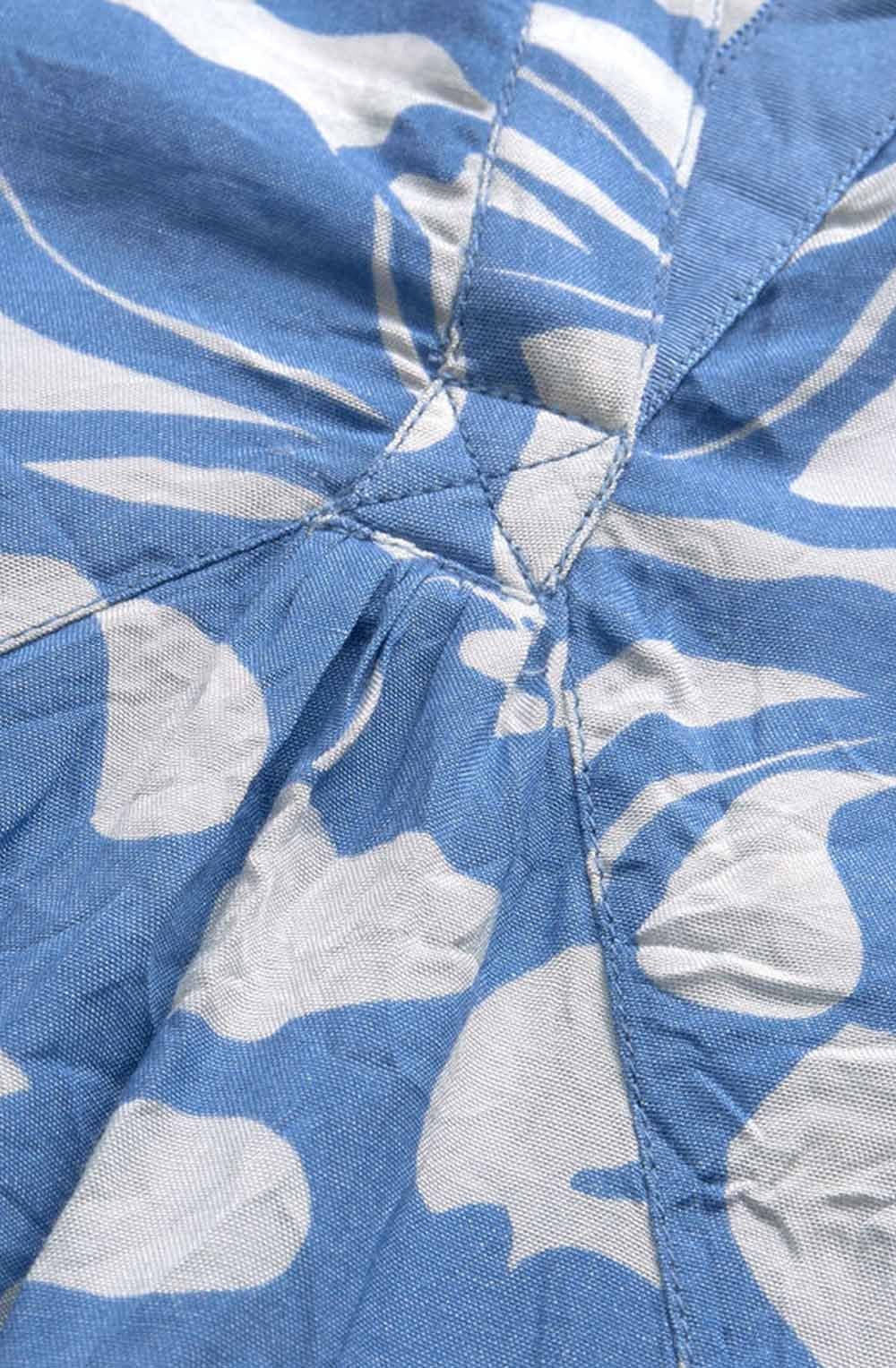 Nava Porcelain Blue Patterned Dress