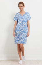 Nava Porcelain Blue Patterned Dress