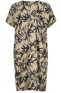 Nava Tropical Leaf Print Dress