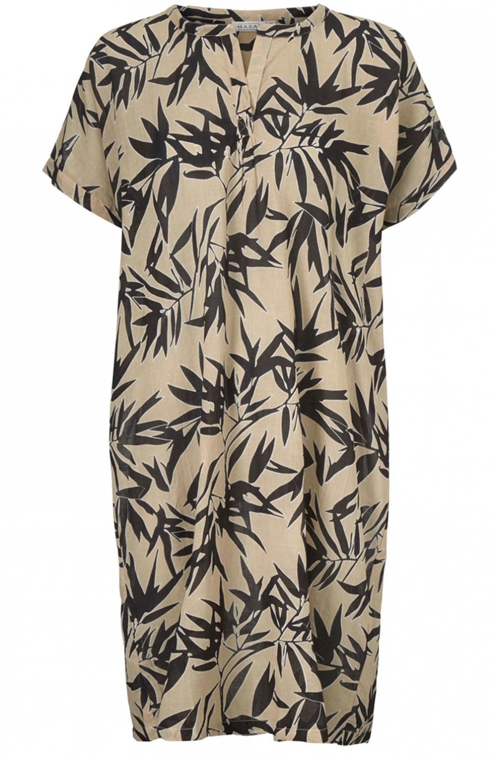 Nava Tropical Leaf Print Dress
