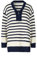 Navy and Whitecap Frederikka Jumper
