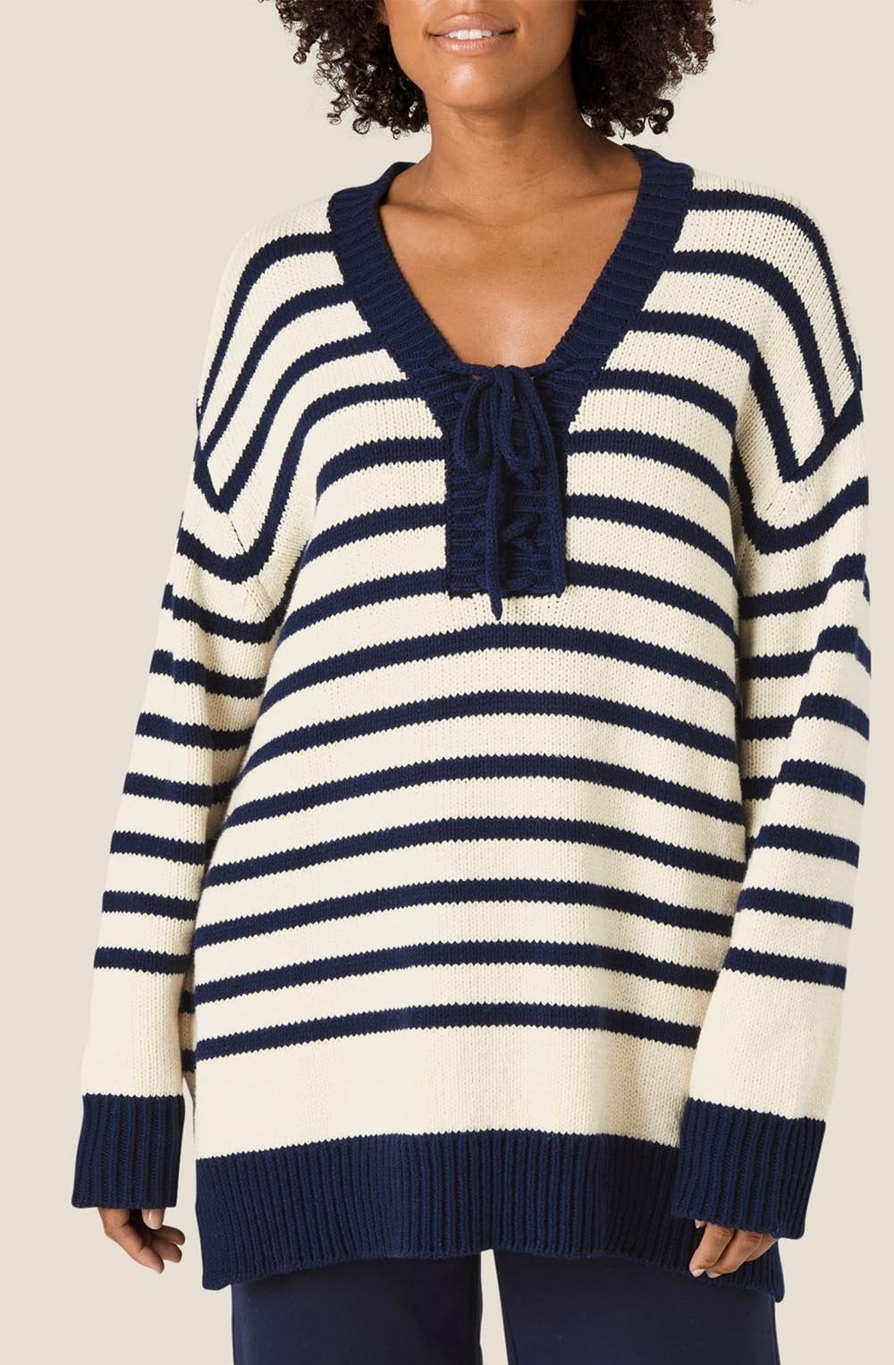 Navy and Whitecap Frederikka Jumper