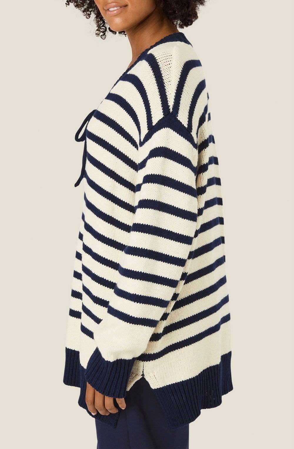 Navy and Whitecap Frederikka Jumper