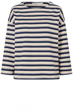 Navy Blazer Striped Beannie Top
