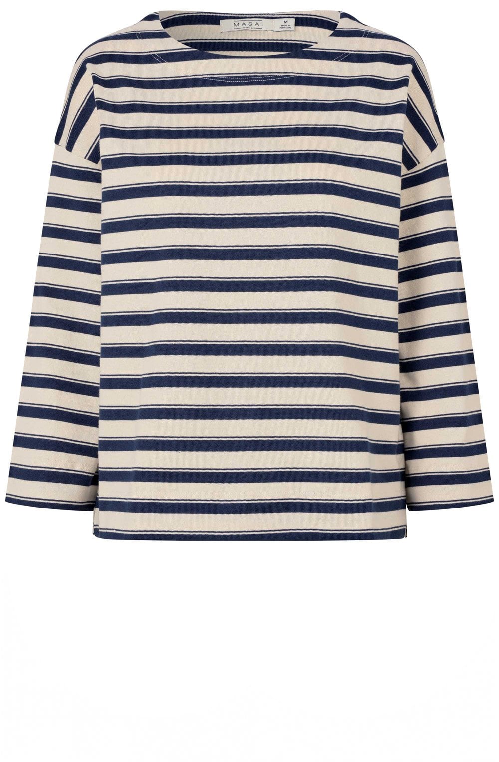 Navy Blazer Striped Beannie Top