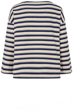 Navy Blazer Striped Beannie Top