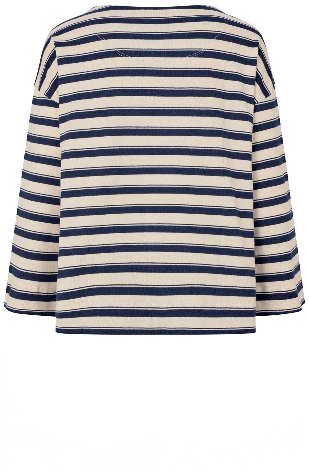 Navy Blazer Striped Beannie Top
