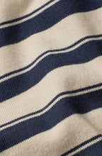 Navy Blazer Striped Beannie Top