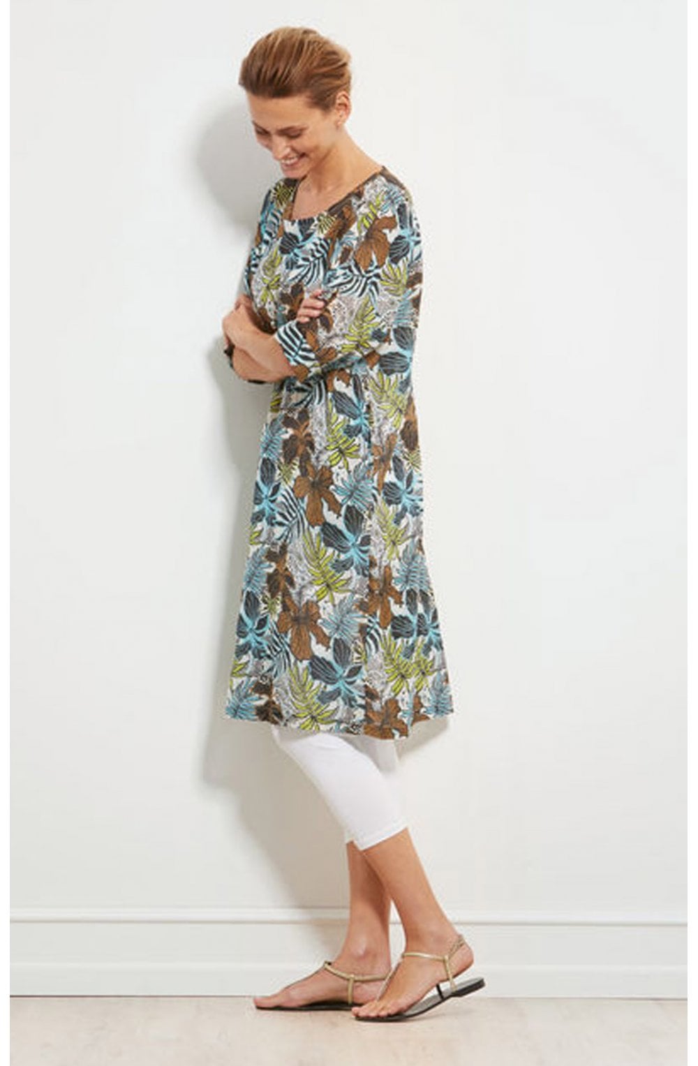 Naz Tropical Print Dress