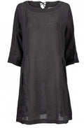 Neba Black Linen Tunic