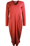 Neba Red Ochre Jersey Dress