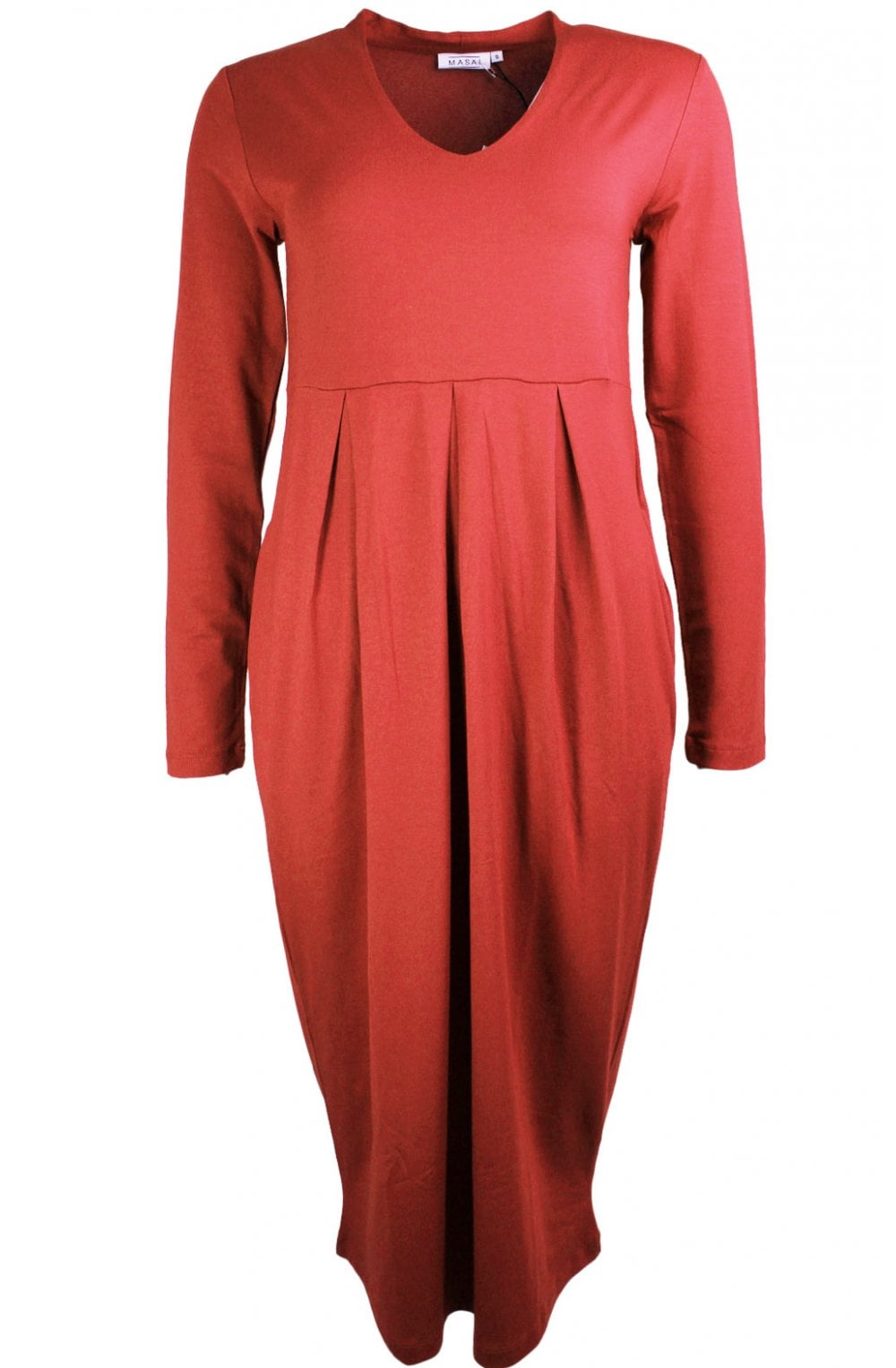 Neba Red Ochre Jersey Dress