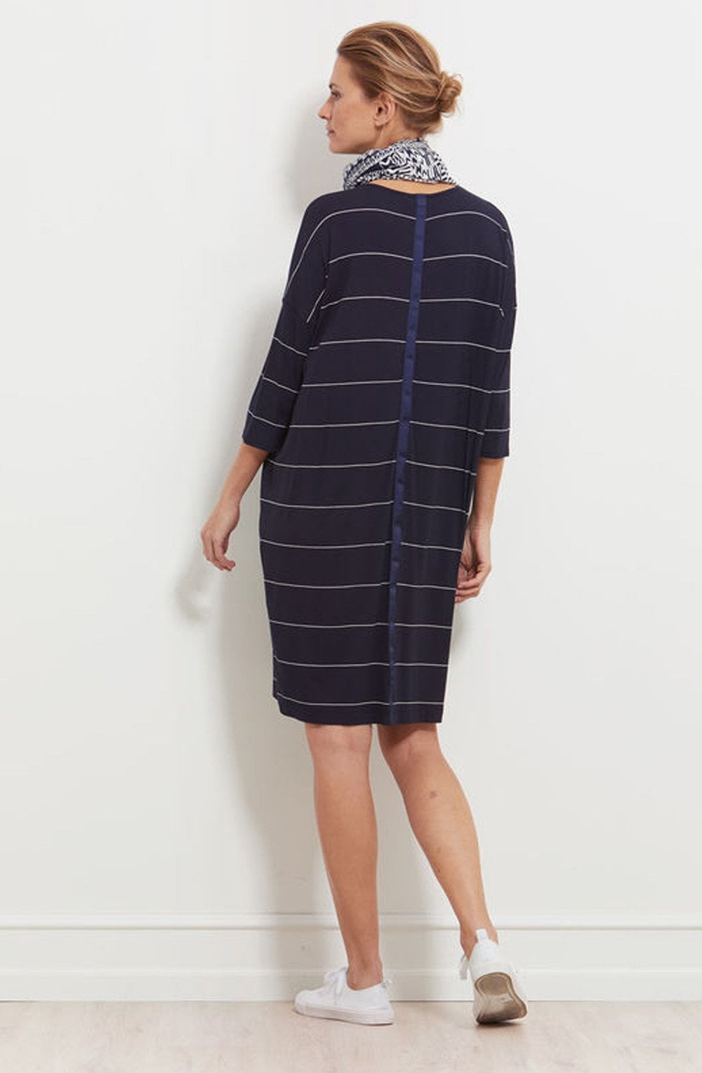 Nebine Navy Original Striped Dress