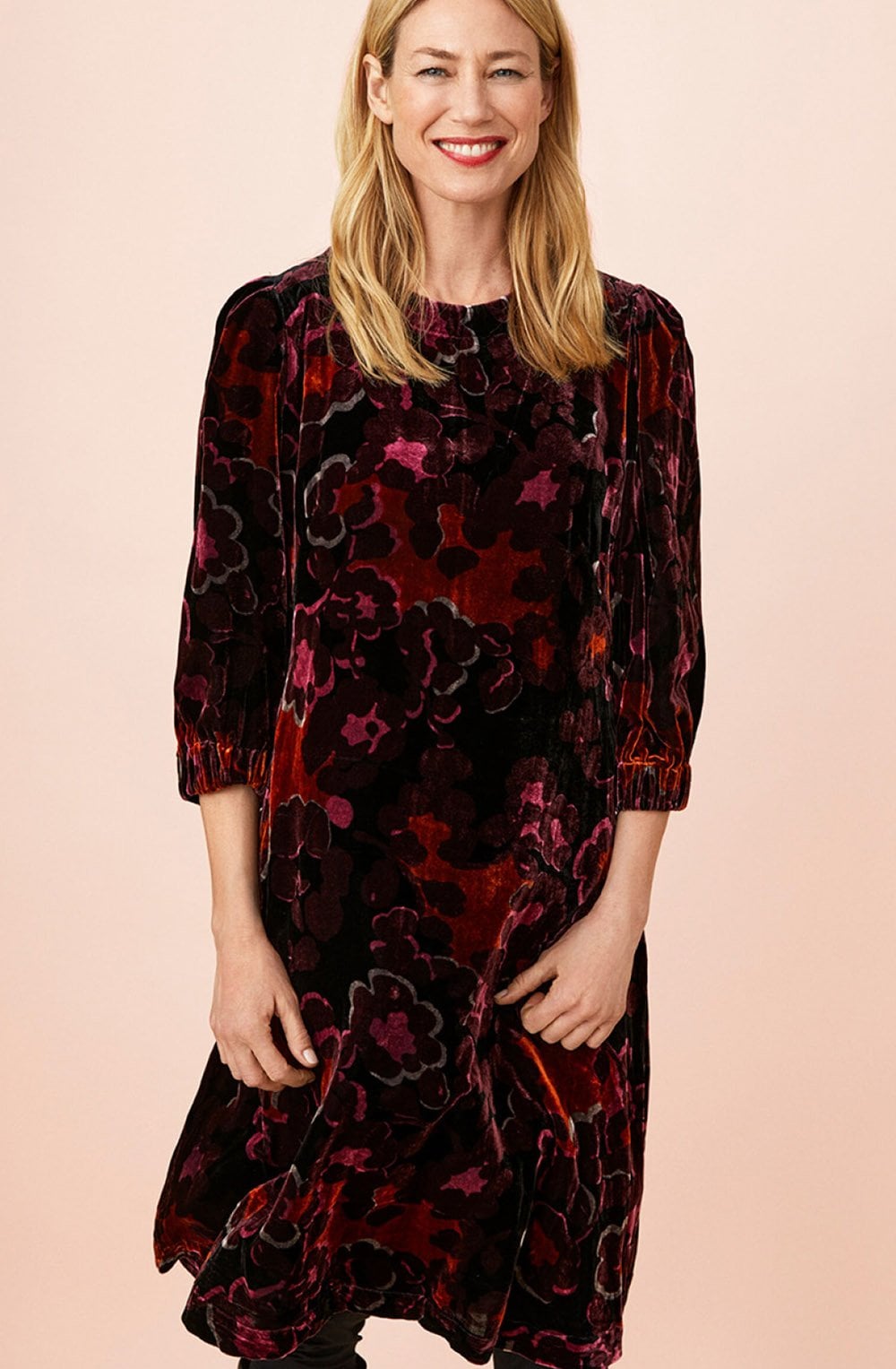 Nejalo Potters Clay Velvet Dress