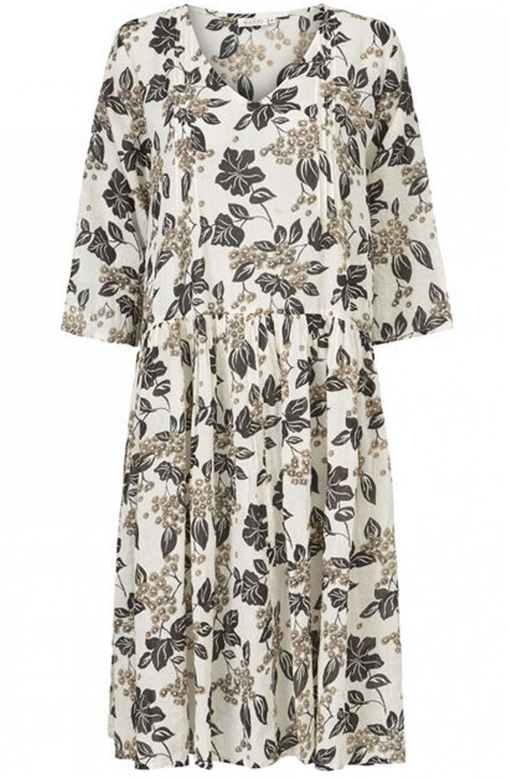 Neoma Sand Floral Print Dress