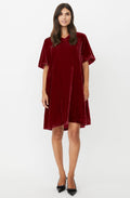 Nethrion Tawny Port Velvet Dress