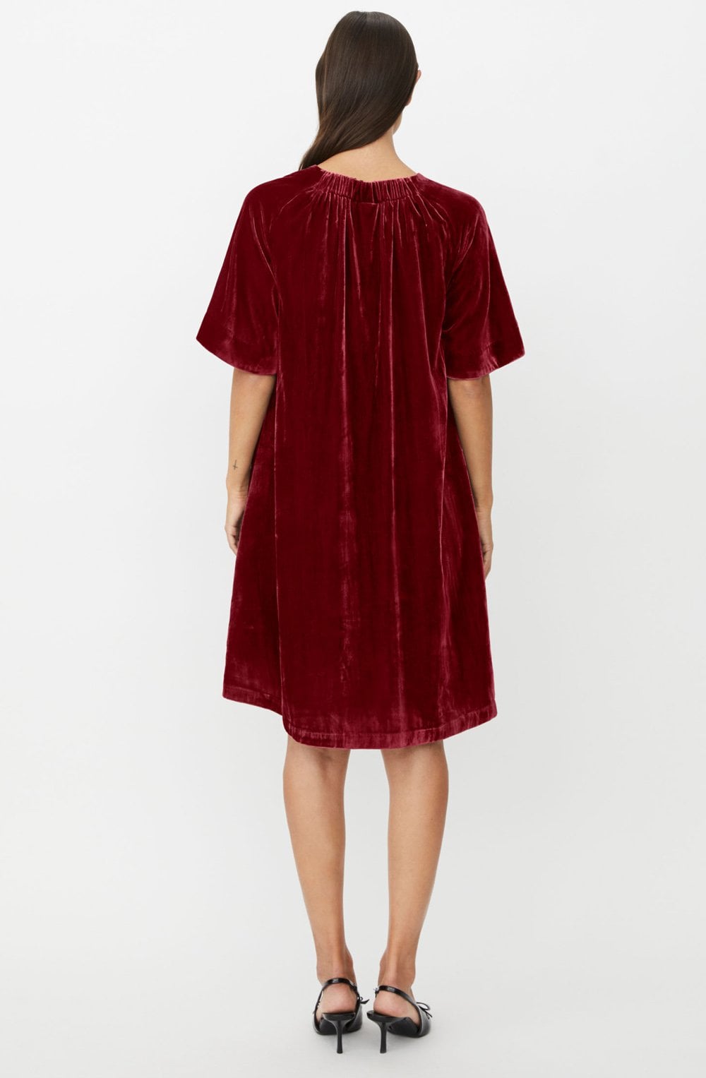 Nethrion Tawny Port Velvet Dress
