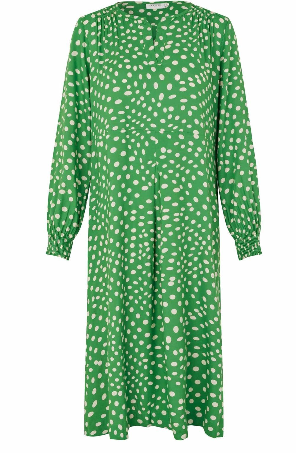 Nexora Green Spot Print Dress