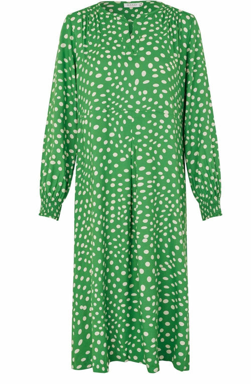 Nexora Green Spot Print Dress