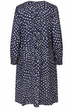 Nexora Navy Spot Print Dress