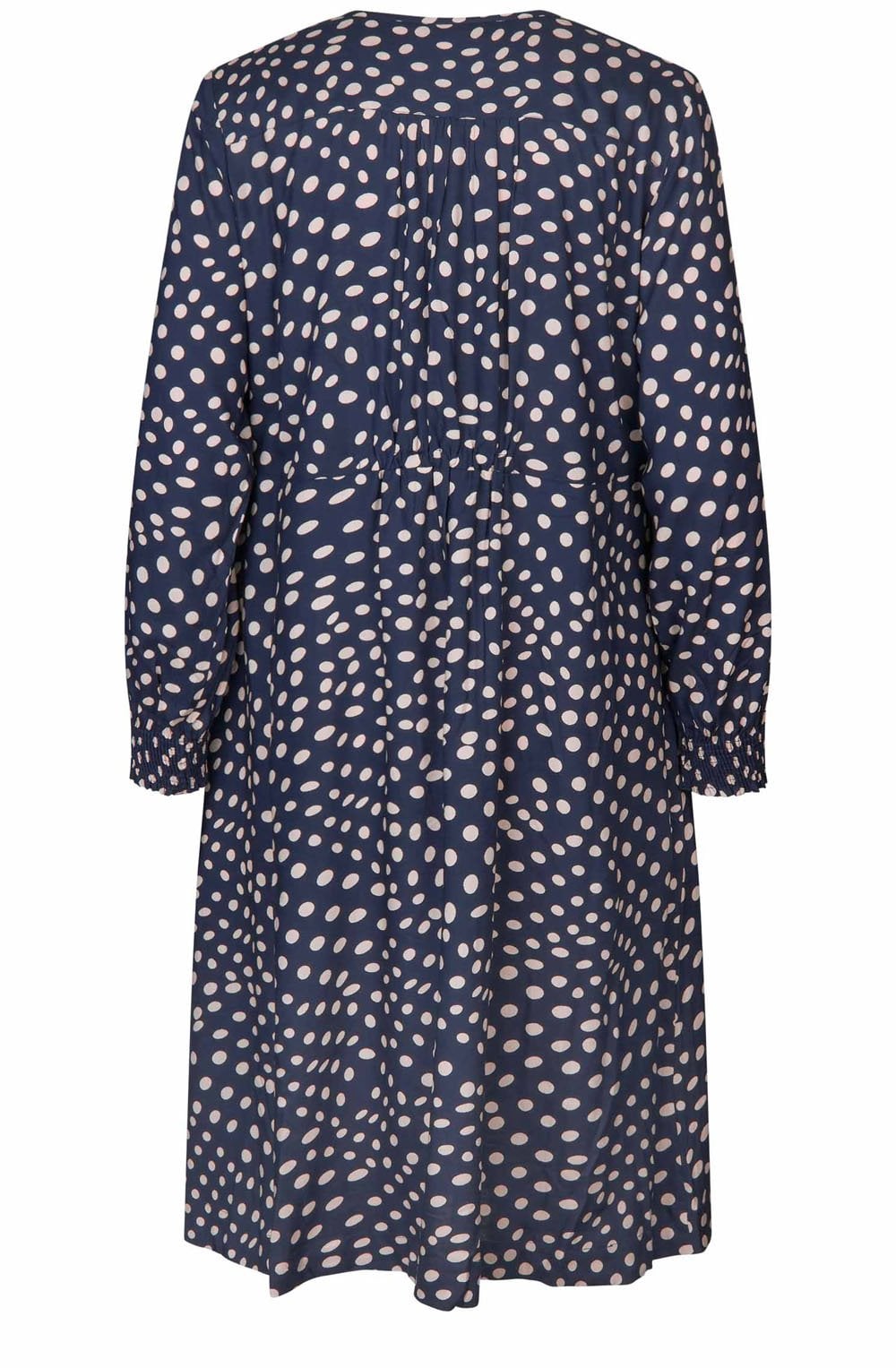 Nexora Navy Spot Print Dress