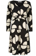 Nia Bold Print Cross Front Dress