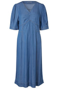 Nikino Blue Denim Midi Dress