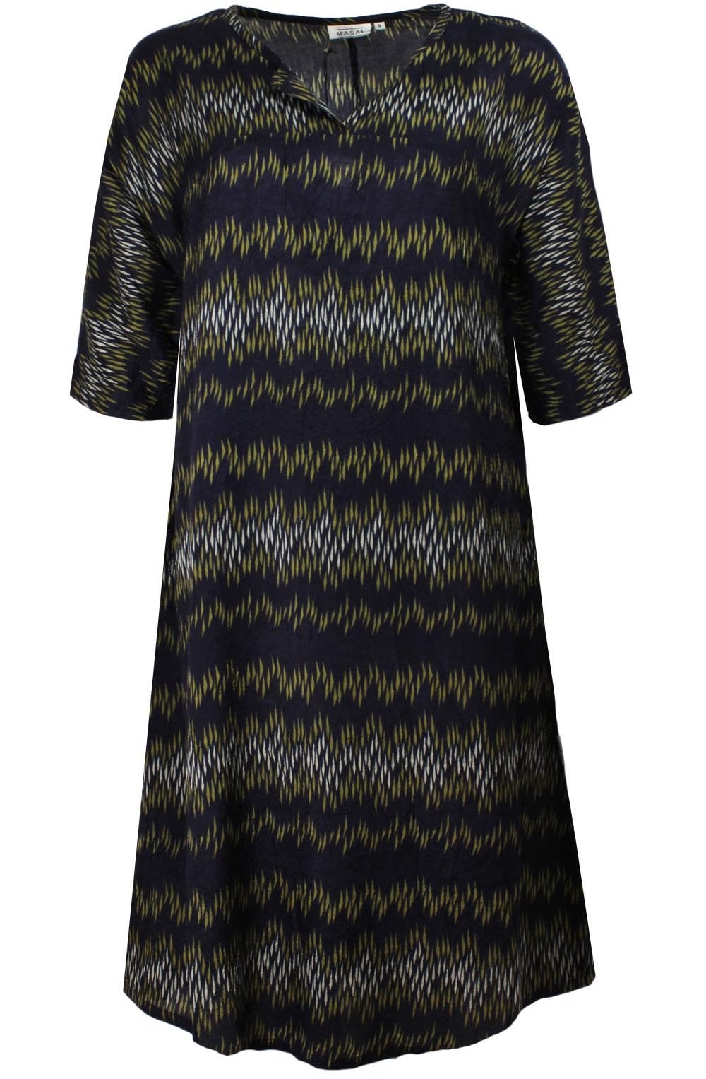 Nikiti Navy & Khaki Print Dress