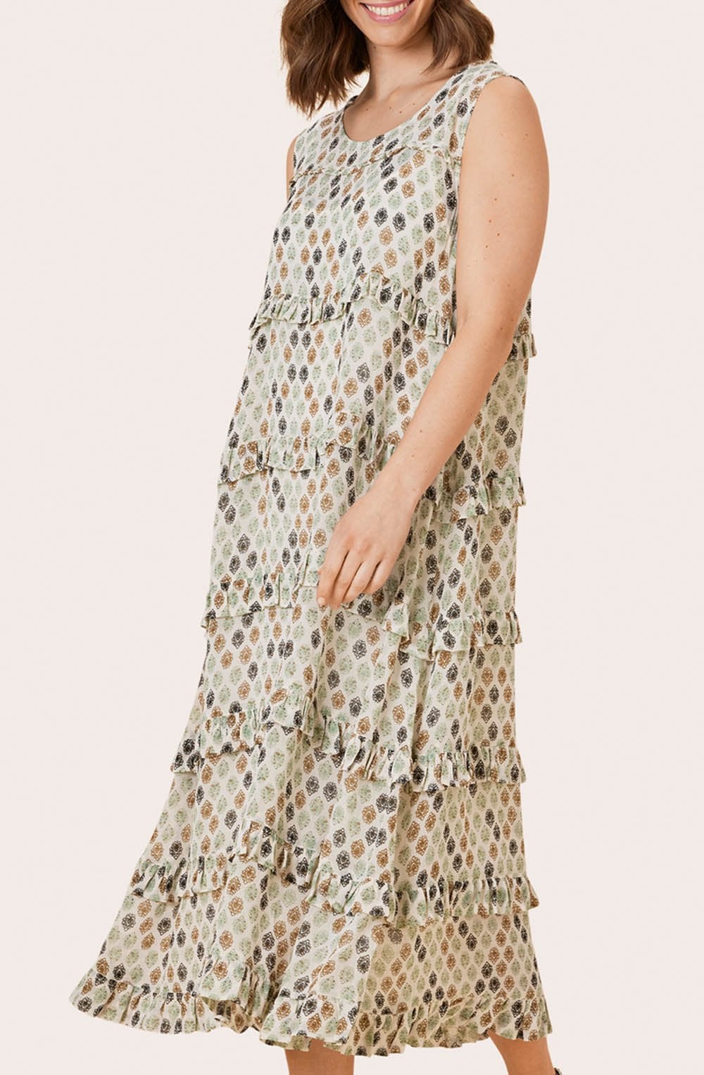 Nila Tiered Patterned Dress