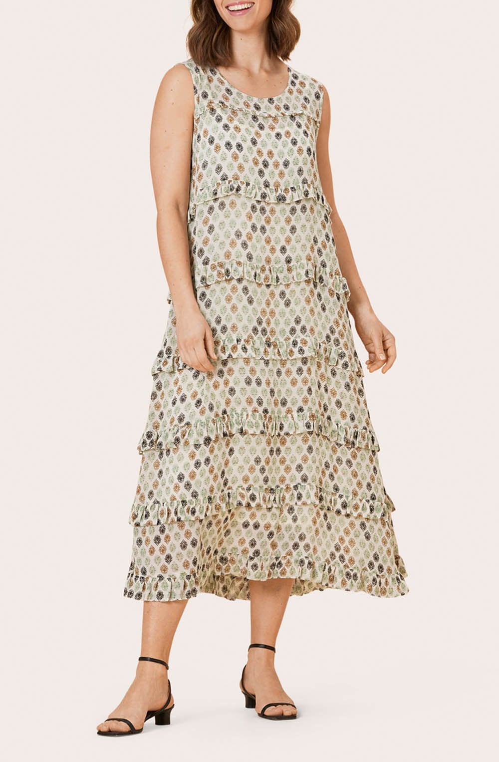 Nila Tiered Patterned Dress
