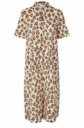 Ninamia Cashew Animal Print Collared Dress