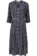 Nini Navy Bold Print Dress