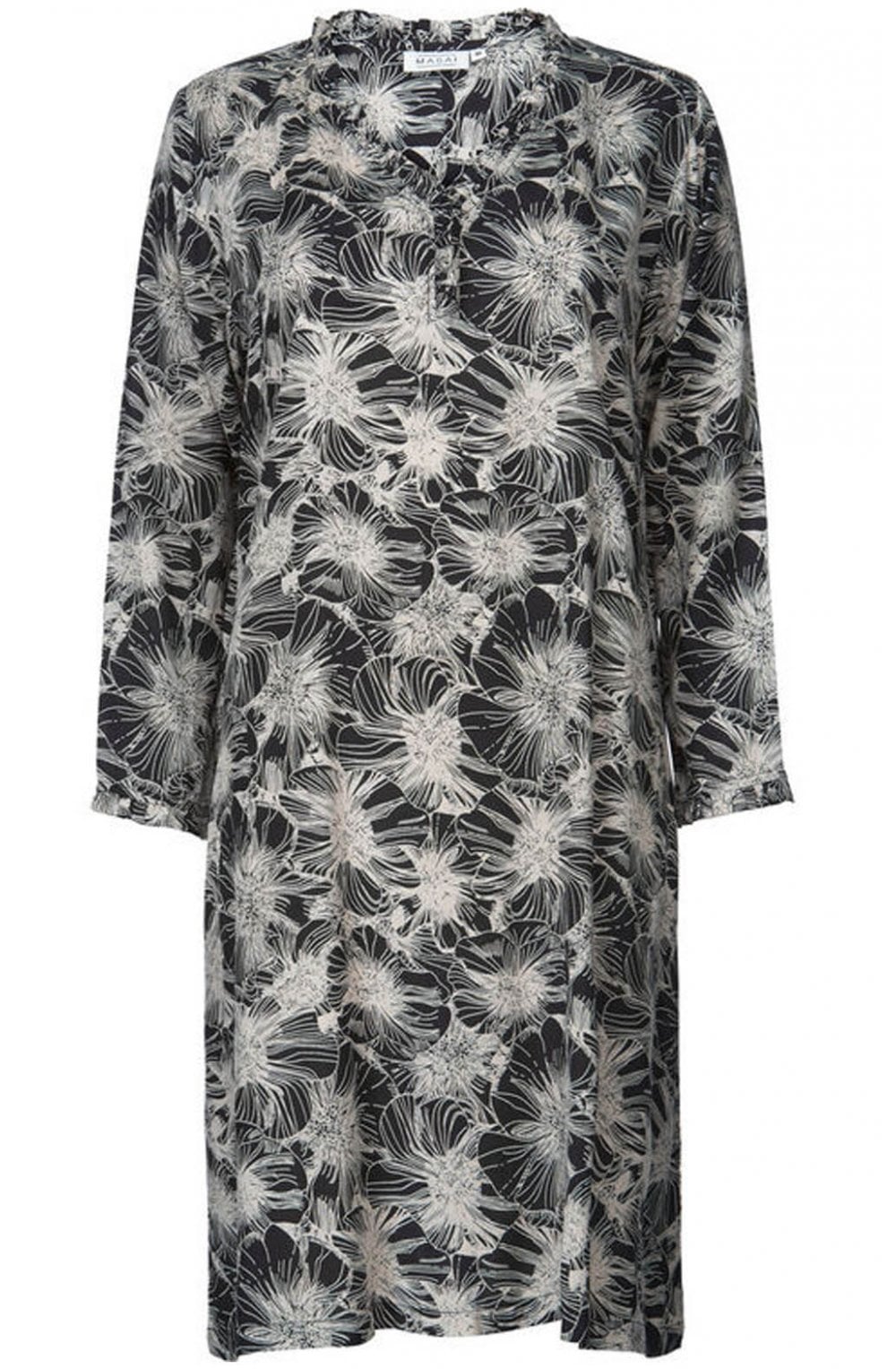 Nita black patterned dress